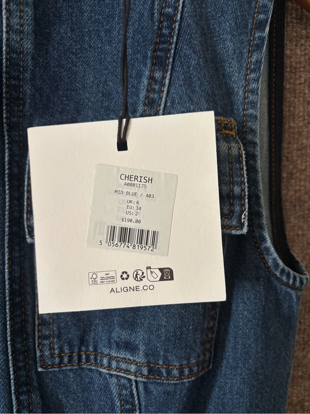 Brand New Blue Denim Midi Dress - Picture 5 of 8